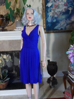 Moschino Cheap and Chic Cobalt Blue Wrap Front Dress Size IT 40 / US 4